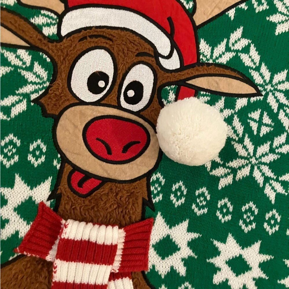 Urban heritage rudolf reindeer Christmas sweater. EUC! - Picture 3 of 8